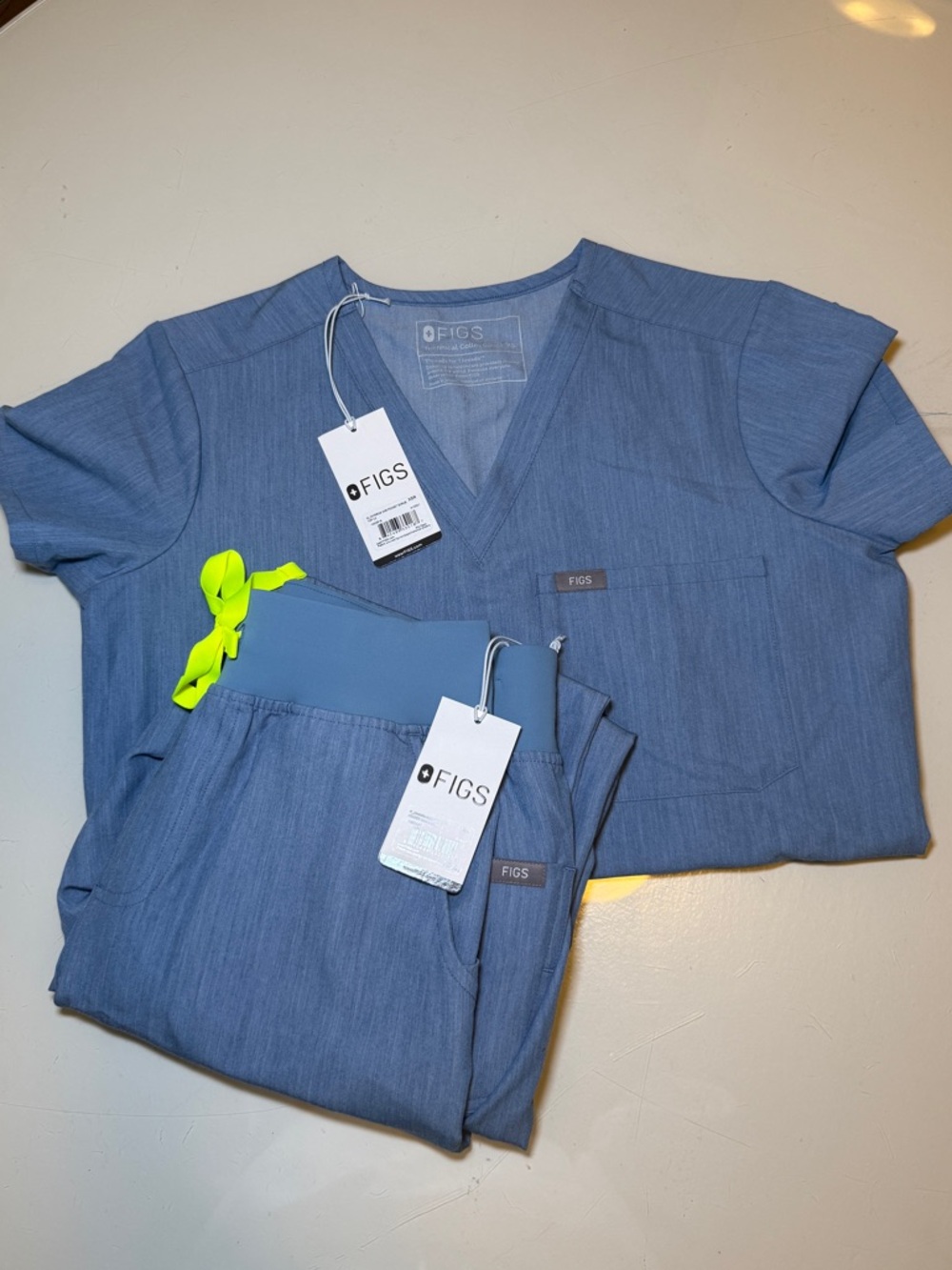 FIGS New Heather Indigo Scrub Set